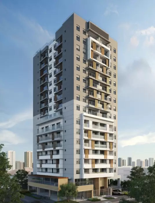 Moa 292, fachada do apartamento em obras, em moema